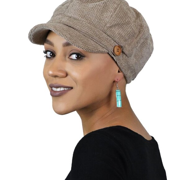Classic Newsboy Cap Chenille Tweed Retro Chic Fall Winter Headwear